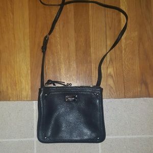 Nine west black leather crossbody