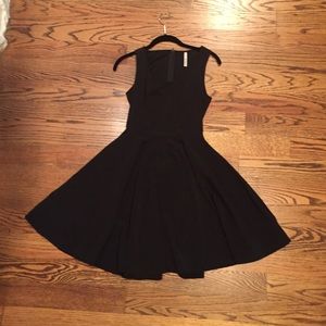 Black dress with full skirt