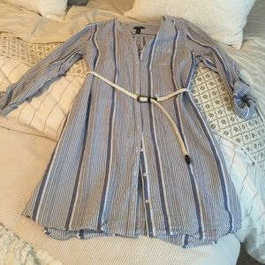 Gap blue and white shirt dress