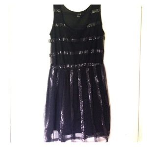 Black sequin dress