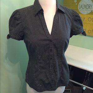 Express black w/ white polka dots