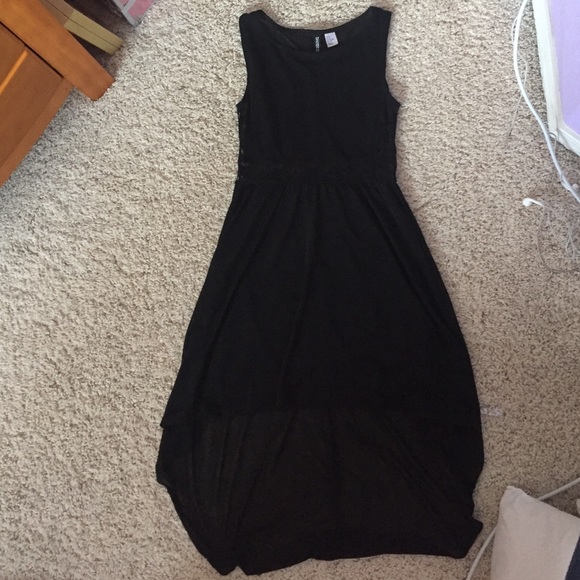 Black high low dress