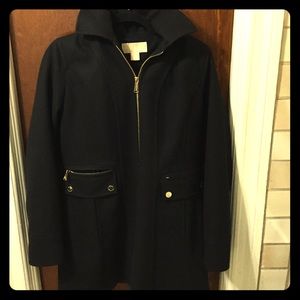 Chic black pea coat!