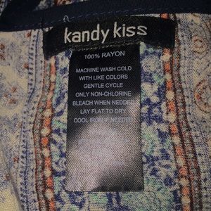 Kandy Kiss Dresses - Kandy Kiss Blue Tribal Tank Short Romper M NEW Kandy Kiss Dresses - Kandy Kiss Blue Tribal Tank Short Romper M NEW