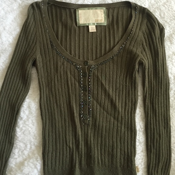 olive green HCO sweater