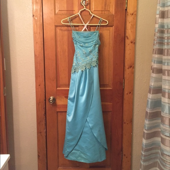 Light blue prom dress