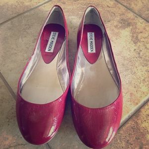 Red patent Steve Madden flats Sz 7.5