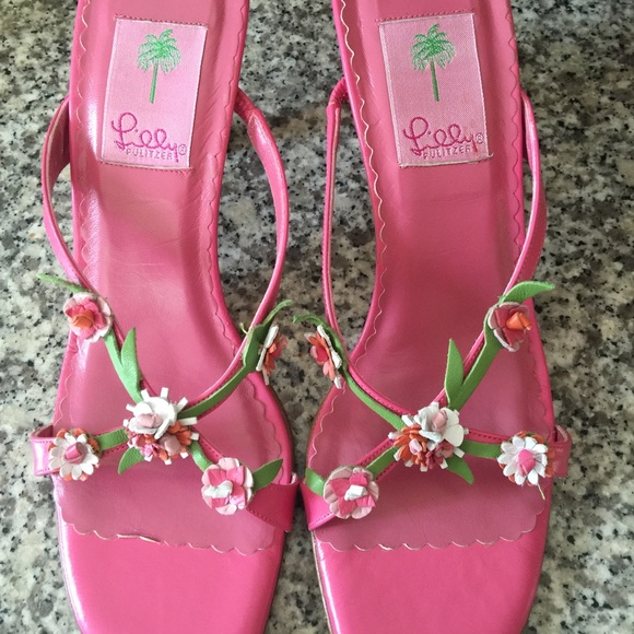 Size 10 Lilly Pulitzer Slip on heels