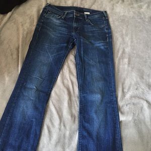 Dark denim jeans