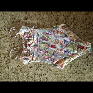 Mara Hoffman multi colored one piece bathing suit!