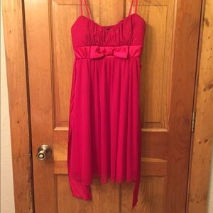 Red formal dress