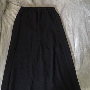 black chiffon maxi skirt