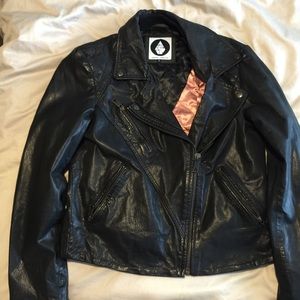 Volcom leather bomber coat.
