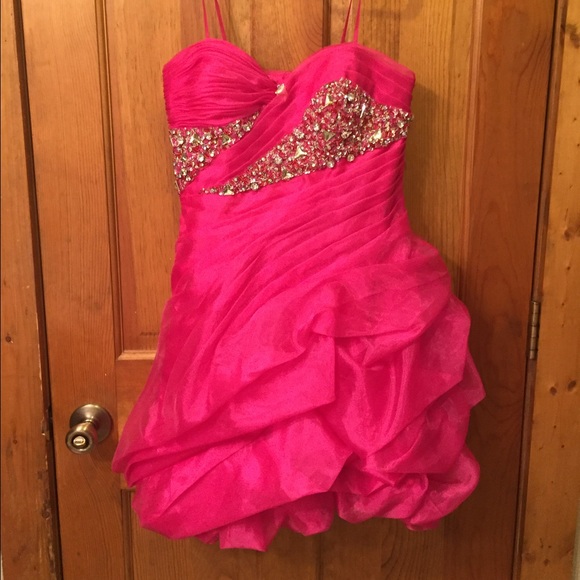 Hot pink formal dress