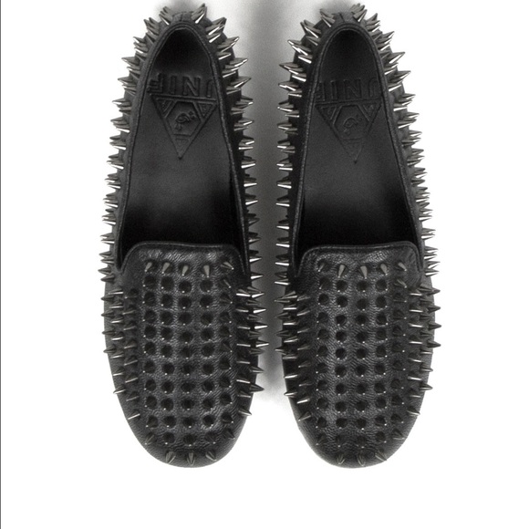 UNIF hellraisers, black leather women's size 6