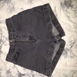 AA black high-waisted shorts