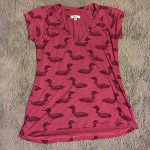 Anthropologie duck print shirt