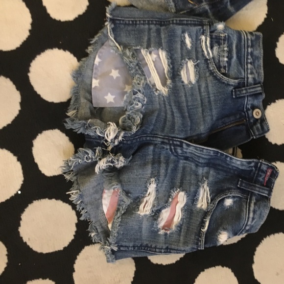 Two pairs of Hollister jean shorts high waist