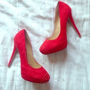 Red Hot Heels + Gold Detail
