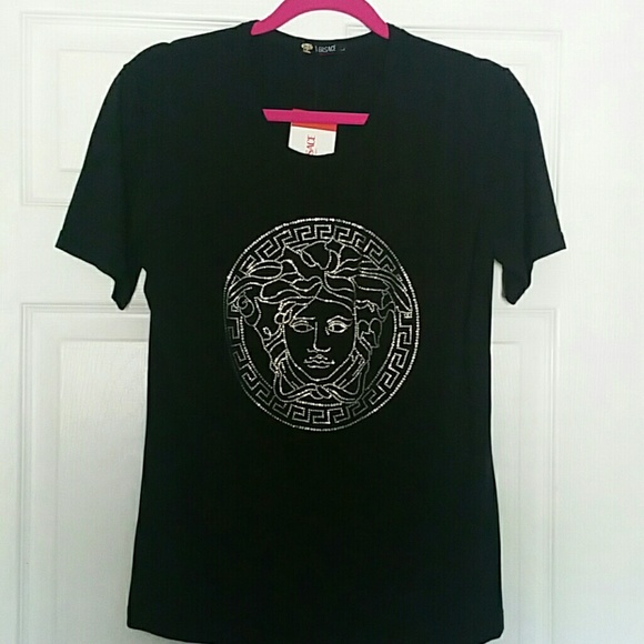 SOLD......Versace Rhinestone Women Shirt