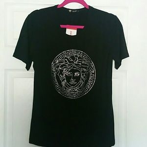SOLD......Versace Rhinestone Women Shirt