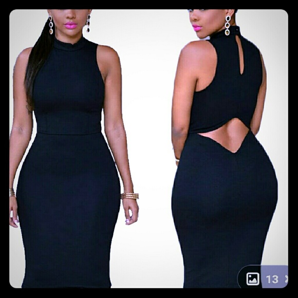Black Knee Length Dress