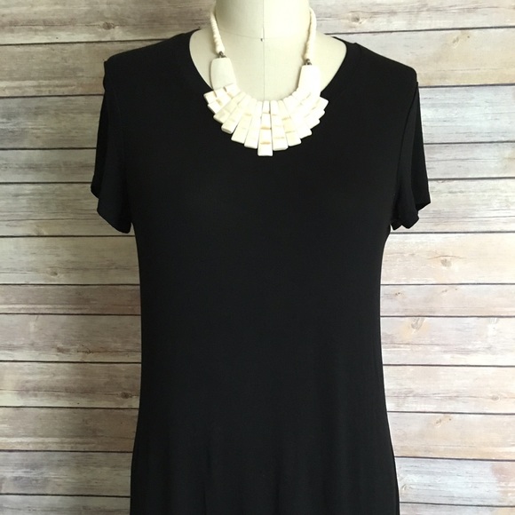 Classic black jersey dress