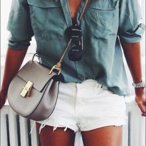 White carmar low rise shorts