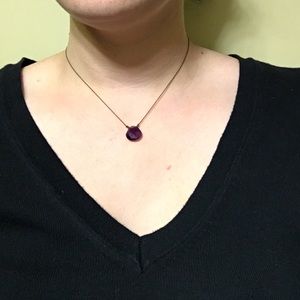 Purple stone necklace