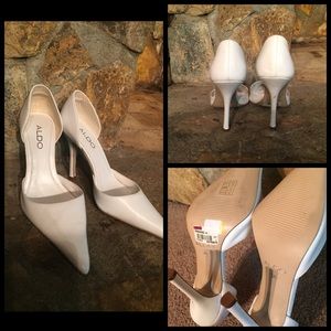 White Aldo Heels