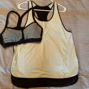 Lululemon Pump It Up singlet and matching bra 10