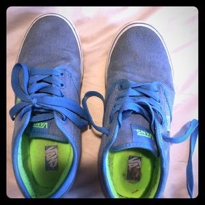 Blue Vans tennis shoes