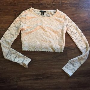 Cream color crop top