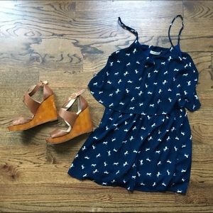 Everly Horse Print Overlay Dress
