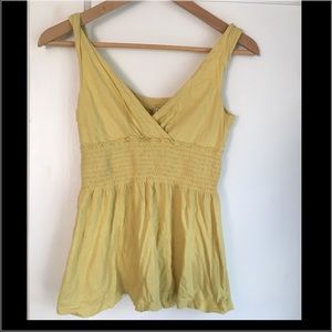 Anthro yellow baby doll tank