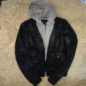 Authentic leather obey jacket