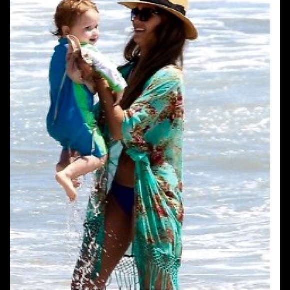 JADE FLORAL KIMONO/COVER UP - Picture 2 of 4