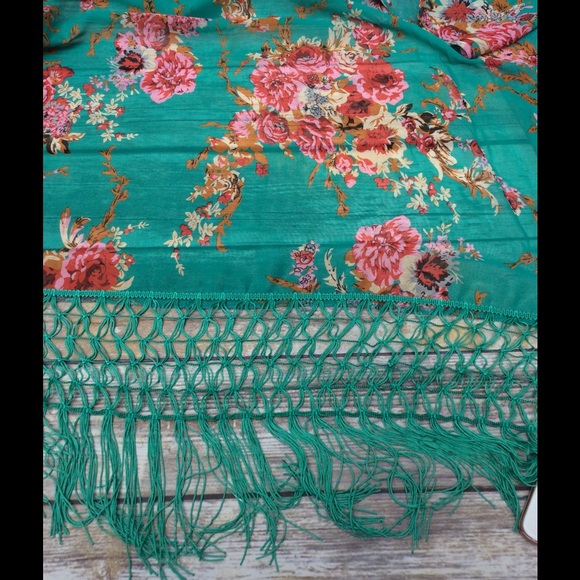 JADE FLORAL KIMONO/COVER UP - Picture 4 of 4
