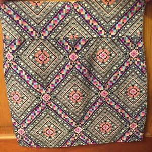 Multi-colored mini skirt