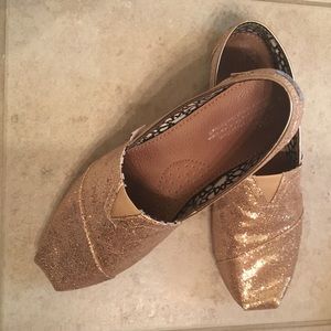 Rose Gold Sequin Toms
