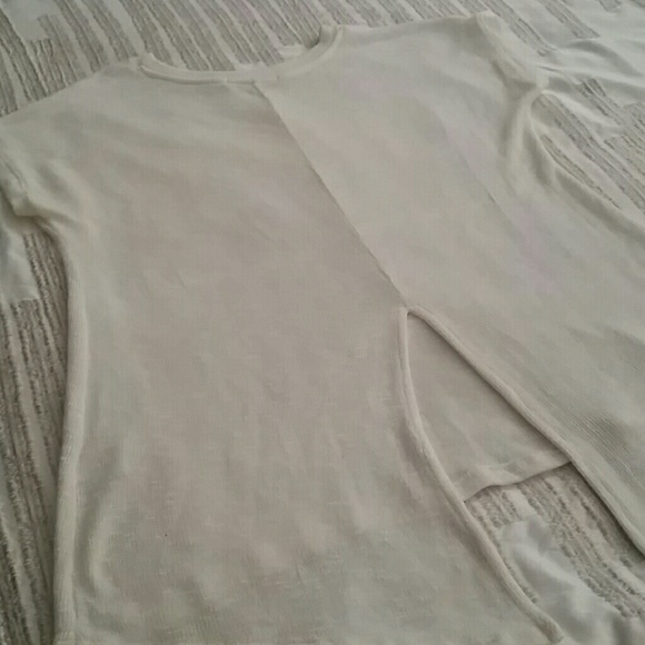 Split Back Sweater Top - Picture 3 of 4