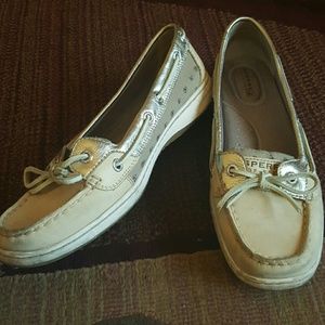 Gold Floral Sperry Topsider