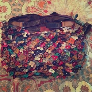 Real leather flower bag