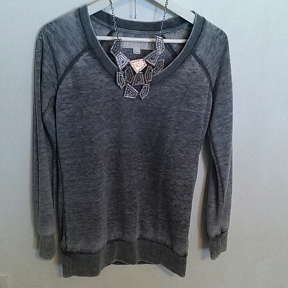 Grey Forever 21 light weight pull over sweat shirt