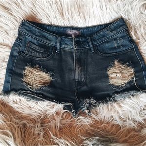 Kendall + Kylie Denim Distressed Shorts