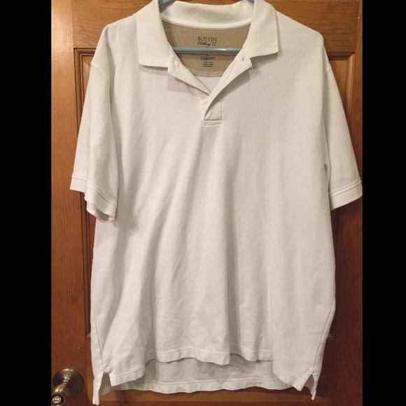 Five men's polo shirts
