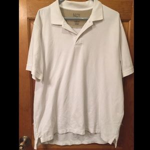 Five men's polo shirts