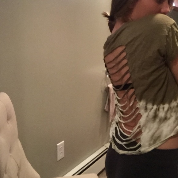 Green tye dye teeshirt