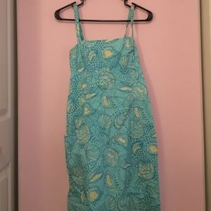 Lilly Pulitzer blue seashell dress size 2