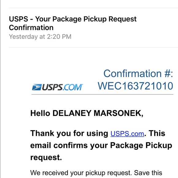Scheduled pick up